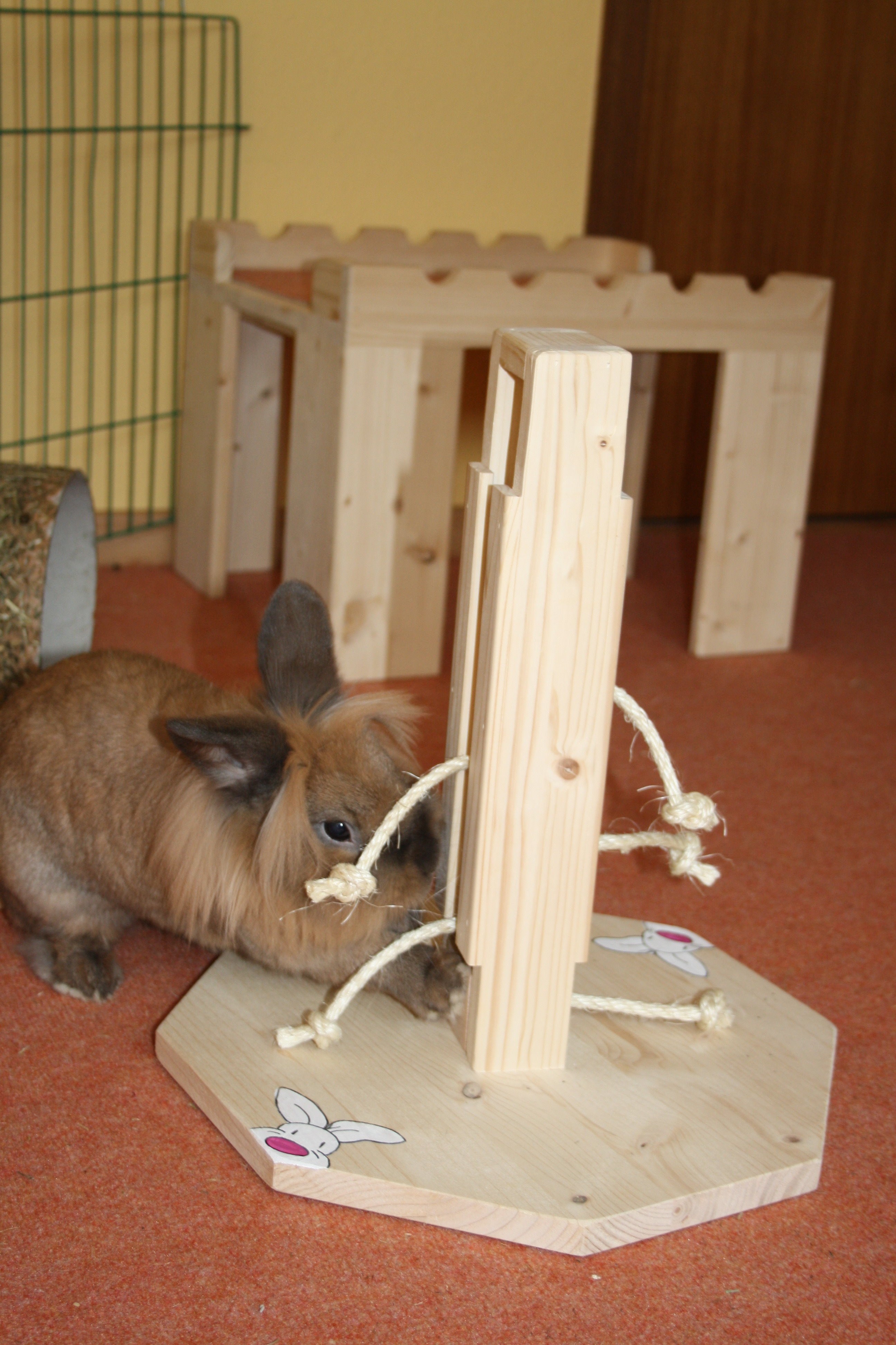 деревянная игрушка для кролика
